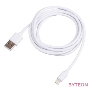 Akyga USB - Lightning kábel (1.8m) - fehér
