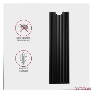 Axagon M2L6 M.2 hűtő (Passzív) - Fekete