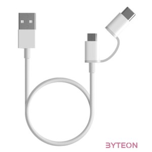 Xiaomi Mi 2-in-1 USB Cable (Micro USB to Type C) 100cm USB kábel 1 M USB 2.0 USB A Micro-USB B Fehér