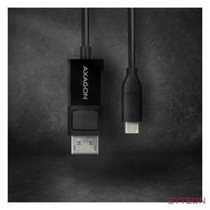 Axagon RVC-DPC video átalakító kábel 1,8 M USB C-típus DisplayPort Fekete