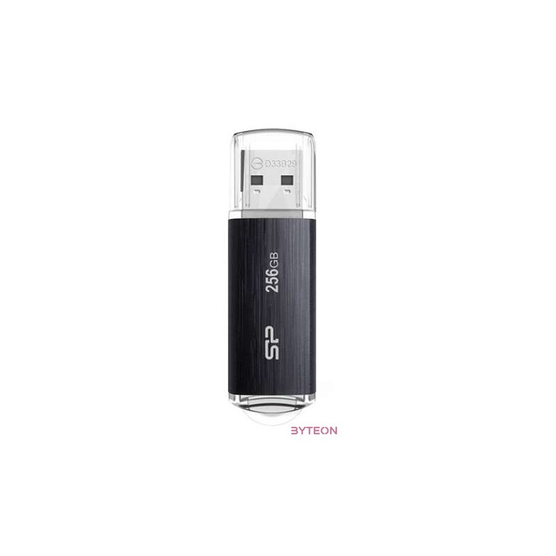Silicon Power Blaze B02 USB flash meghajtó 256 GB USB A típus 3.2 Gen 1 (3.1 Gen 1) Fekete
