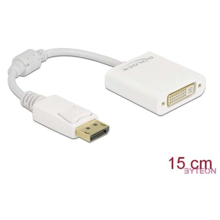 DeLOCK 61010 video átalakító kábel 0,15 M DisplayPort DVI-D Fehér