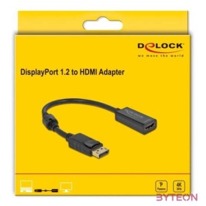 DeLOCK 63559 DisplayPort kábel 0,2 M HDMI Fekete