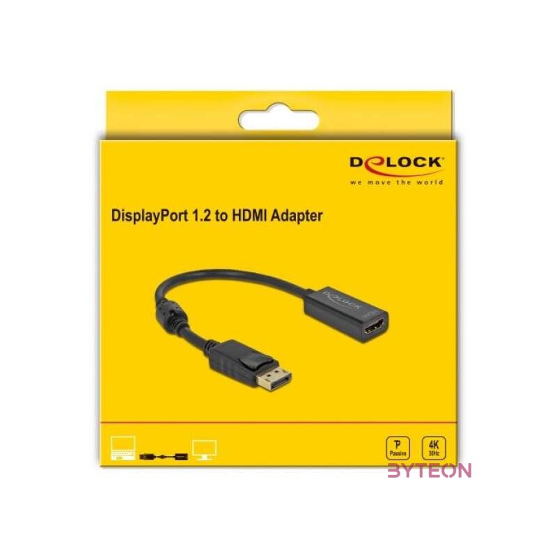 DeLOCK 63559 DisplayPort kábel 0,2 M HDMI Fekete