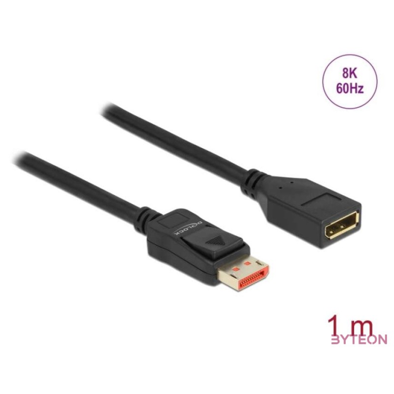 DeLOCK 87070 DisplayPort kábel 1 M Fekete
