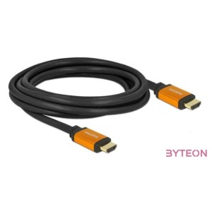DeLOCK 86987 HDMI kábel 3 M HDMI A-típus (Standard) Fekete, Narancssárga