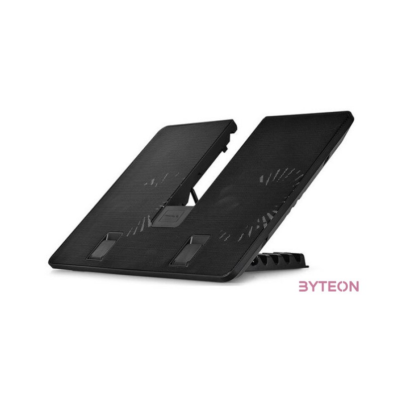 DeepCool U PAL notebook hűtőpad 39,6 cm (15.6) 1000 RPM Fekete