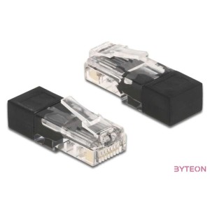 DeLOCK 66807 vezeték csatlakozó RJ-45 Fekete, Átlátszó