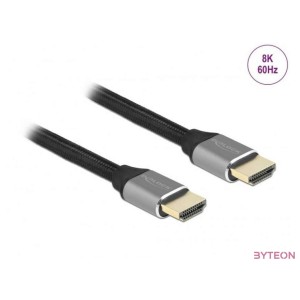 DeLOCK 83996 HDMI kábel 2 M HDMI A-típus (Standard) Fekete, Szürke