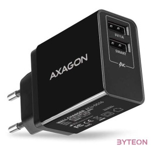 Axagon ACU-DS16 mobiltelefon töltő Fekete Beltéri