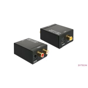 Audio Toslink,Coaxial - 2 RCA (Delock) - Fekete