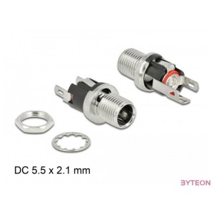 DeLOCK 90056 vezeték csatlakozó DC 5.5 x 2.1 x 12 mm M8P0.75 Króm