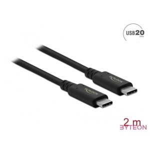 DeLOCK 86980 USB kábel 2 M USB4 Gen 2x2 USB C Fekete