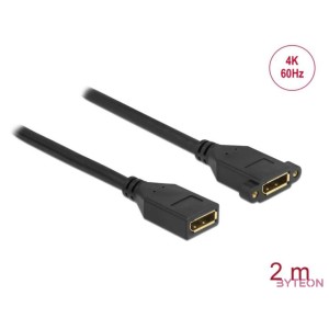 DeLOCK 87101 DisplayPort kábel 2 M Fekete
