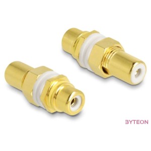 DeLOCK 64141 vezeték csatlakozó 2 x RCA Arany, Fehér