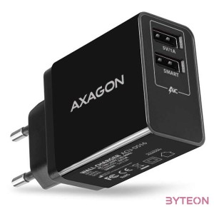 Axagon ACU-DS16 mobiltelefon töltő Fekete Beltéri