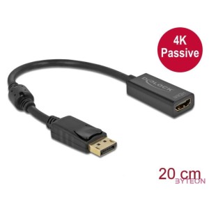 DeLOCK 63559 DisplayPort kábel 0,2 M HDMI Fekete