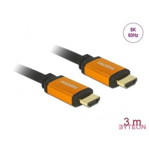 DeLOCK 86987 HDMI kábel 3 M HDMI A-típus (Standard) Fekete, Narancssárga