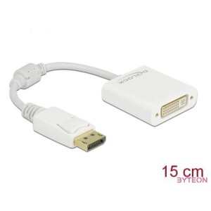 DeLOCK 61010 video átalakító kábel 0,15 M DisplayPort DVI-D Fehér