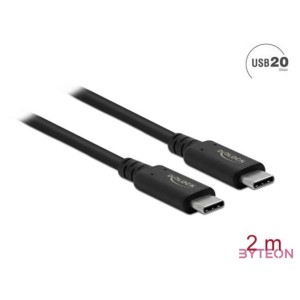 DeLOCK 86980 USB kábel 2 M USB4 Gen 2x2 USB C Fekete