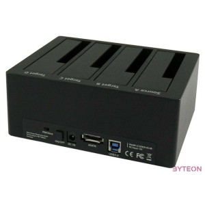 LC-Power LC-DOCK-U3-4B dokkoló állomás tárolóegységhez USB 3.2 Gen 1 (3.1 Gen 1) Type-A Fekete