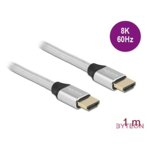 DeLOCK 85366 HDMI kábel 1 M HDMI A-típus (Standard) Ezüst