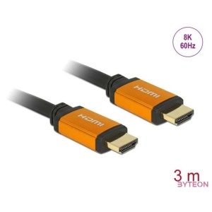 DeLOCK 86987 HDMI kábel 3 M HDMI A-típus (Standard) Fekete, Narancssárga