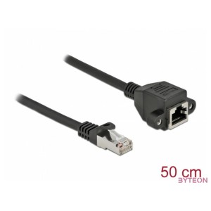 DeLOCK 86999 hálózati kábel Fekete 0,5 M Cat6a S,FTP (S-STP)