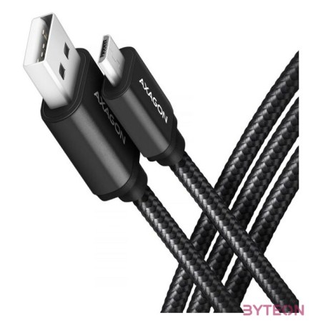 Axagon BUMM-AM20AB USB kábel 2 M USB 2.0 Micro-USB B USB A Fekete