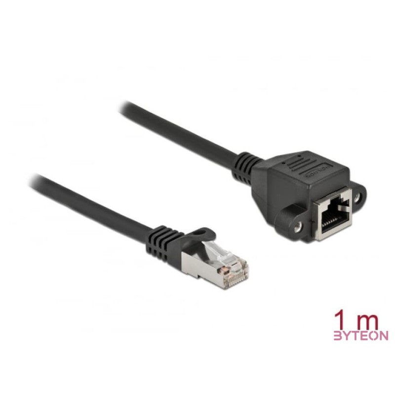 DeLOCK 87001 hálózati kábel Fekete 1 M Cat6a S,FTP (S-STP)