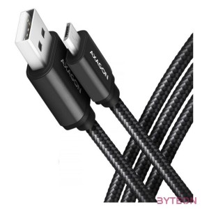 Axagon BUMM-AM15AB USB kábel 1,5 M USB 2.0 Micro-USB B USB A Fekete