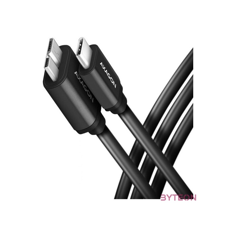 Axagon BUMM3-CM10AB USB kábel 1 M USB 3.2 Gen 1 (3.1 Gen 1) Micro-USB B USB C Fekete