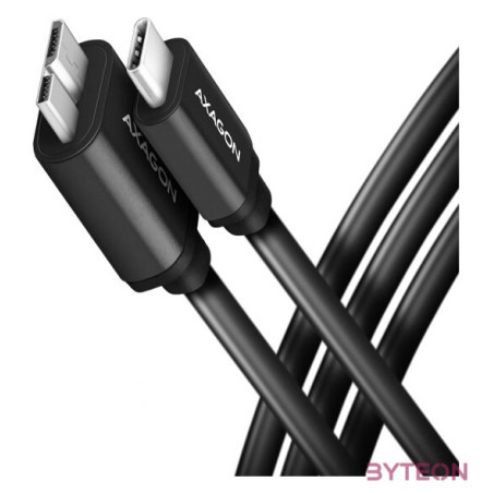 Axagon BUMM3-CM10AB USB kábel 1 M USB 3.2 Gen 1 (3.1 Gen 1) Micro-USB B USB C Fekete