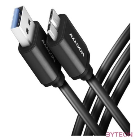 Axagon BUMM3-AM10AB USB kábel 1 M USB 3.2 Gen 1 (3.1 Gen 1) Micro-USB B USB A Fekete