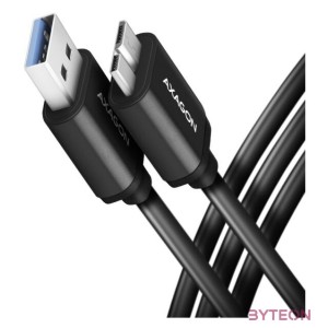 Axagon BUMM3-AM10AB USB kábel 1 M USB 3.2 Gen 1 (3.1 Gen 1) Micro-USB B USB A Fekete