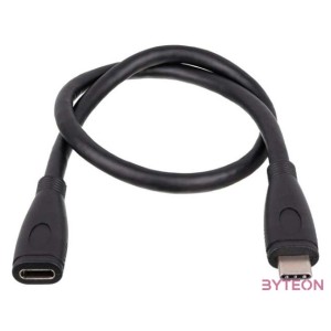 Akyga AK-USB-32 USB kábel 0,3 M USB 3.2 Gen 2 (3.1 Gen 2) USB C Fekete