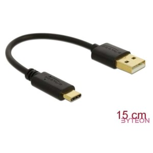 DeLOCK 85354 USB kábel 0,15 M USB A USB C Fekete