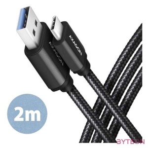 Axagon BUCM3-AM20AB USB kábel 2 M USB 3.2 Gen 1 (3.1 Gen 1) USB C USB A Fekete
