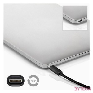 Goobay 45393 USB kábel 1 M USB 3.2 Gen 1 (3.1 Gen 1) USB C Fekete