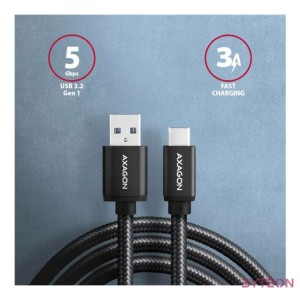 Axagon BUCM3-AM20AB USB kábel 2 M USB 3.2 Gen 1 (3.1 Gen 1) USB C USB A Fekete