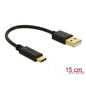 DeLOCK 85354 USB kábel 0,15 M USB A USB C Fekete