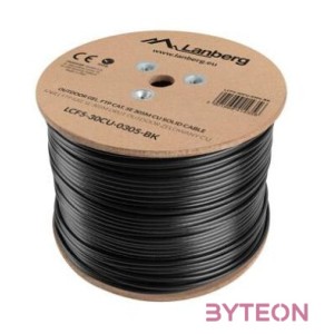 Lanberg LCF5-30CU-0305-BK hálózati kábel Fekete 305 M Cat5e F,UTP (FTP)