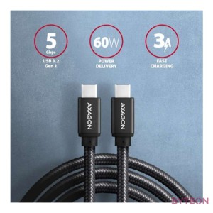 Axagon BUCM3-CM15AB USB kábel 1,5 M USB 3.2 Gen 1 (3.1 Gen 1) USB C Fekete