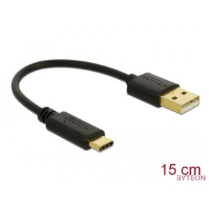 DeLOCK 85354 USB kábel 0,15 M USB A USB C Fekete