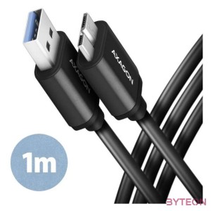 Axagon BUMM3-AM10AB USB kábel 1 M USB 3.2 Gen 1 (3.1 Gen 1) Micro-USB B USB A Fekete