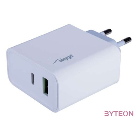 Akyga AK-CH-14 mobiltelefon töltő Fehér Automatikus