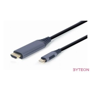 Gembird CC-USB3C-HDMI-01-6 video átalakító kábel 1,8 M USB C-típus HDMI A-típus (Standard) Fekete, Szürke