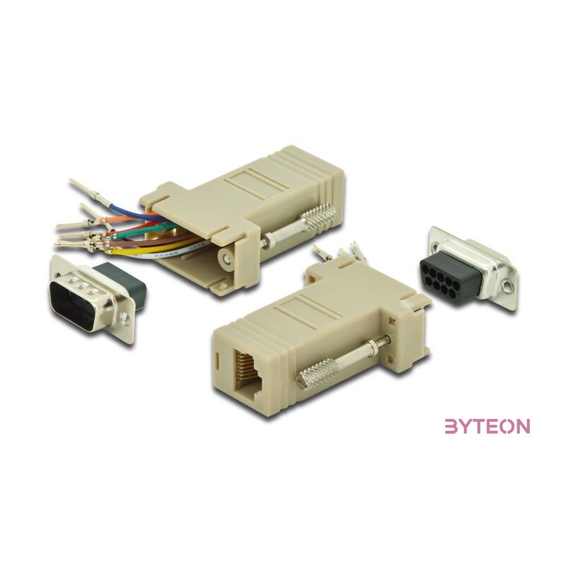 Digitus AK-610517-000-I csatlakozó átlakító RS-232 RJ-45 Bézs