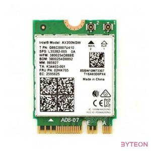 Intel Wi-Fi 6 AX200 (Gig) Belső WLAN 2400 Mbit,s