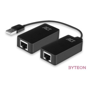ACT AC6063 csatlakozó átlakító USB A RJ-45 Fekete